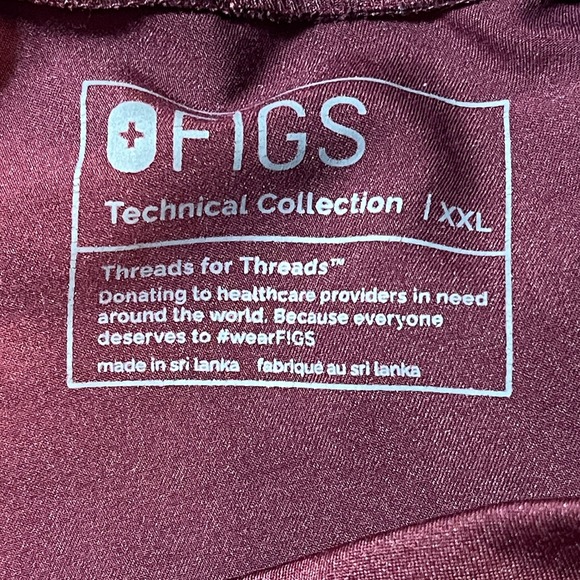 FIGS Yola Scrub Pants‎ Women's XXL Red HW Technical Collection Drawstring Nurse - Picture 12 of 14